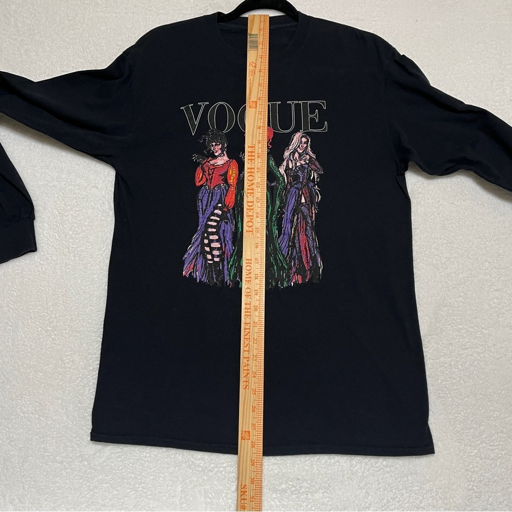 GILDAN Women’s Hocus Pocus “VOGUE” T-shirt Long Sleeve Black Medium - Picture 8 of 8
